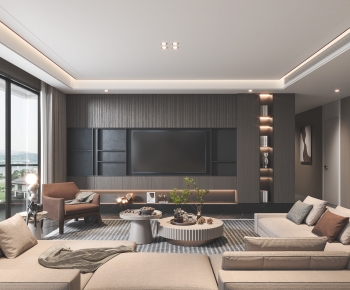 Modern A Living Room-ID:763350962