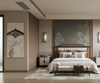 New Chinese Style Bedroom-ID:176034939