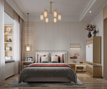 New Chinese Style Bedroom-ID:256498103