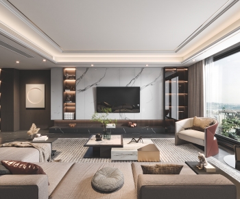 Modern A Living Room-ID:594593054