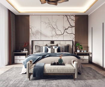 New Chinese Style Bedroom-ID:453635931