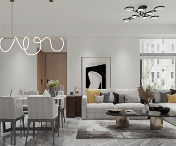 Modern A Living Room-ID:651427035