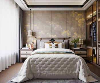 New Chinese Style Bedroom-ID:717813973