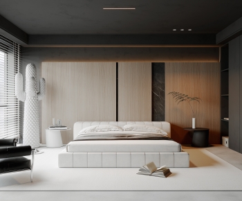 Modern Wabi-sabi Style Bedroom-ID:845063929