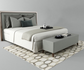 Modern Double Bed-ID:740786086