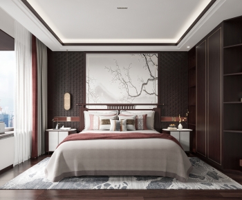 New Chinese Style Bedroom-ID:993635895