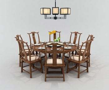 Chinese Style Dining Table And Chairs-ID:489624984