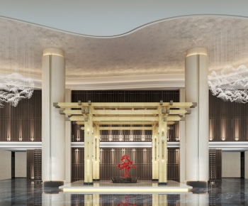 New Chinese Style Lobby Hall-ID:877239718