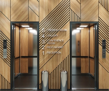 Modern Office Elevator Hall-ID:915863042