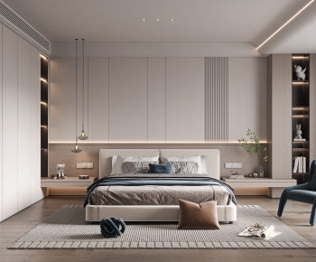Modern Wabi-sabi Style Bedroom-ID:718105089