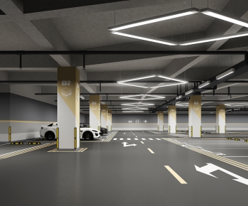 Modern Underground Parking Lot-ID:994615087