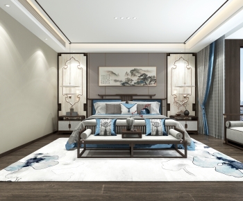 New Chinese Style Bedroom-ID:289256108
