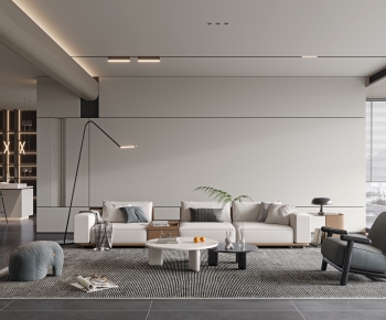 Modern Wabi-sabi Style A Living Room-ID:573680456