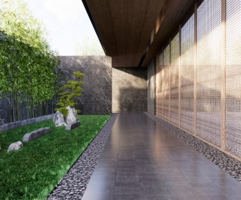 Modern New Chinese Style Courtyard/landscape-ID:646820174