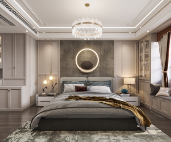 Simple European Style Bedroom-ID:503925095