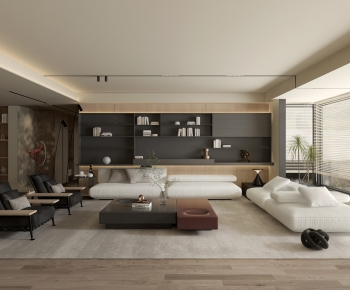 Modern Wabi-sabi Style A Living Room-ID:363291034