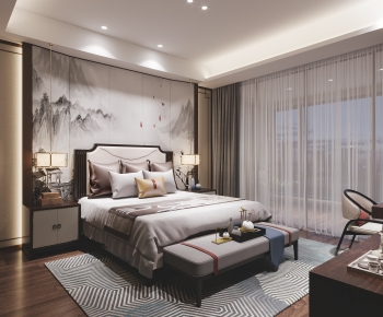 New Chinese Style Bedroom-ID:497566945