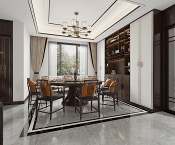 New Chinese Style Dining Room-ID:248857989