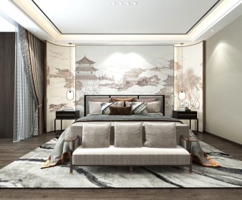 New Chinese Style Bedroom-ID:598833082