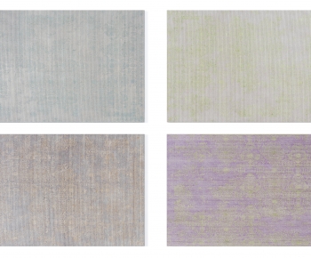 现代灰蓝紫色抽象图案地毯组合-ID:396181111