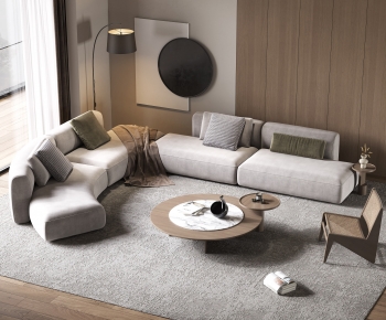 Modern Wabi-sabi Style Sofa Combination-ID:400958064