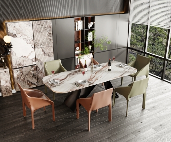 Modern Dining Table And Chairs-ID:113487011