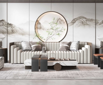 New Chinese Style Sofa Combination-ID:233624941