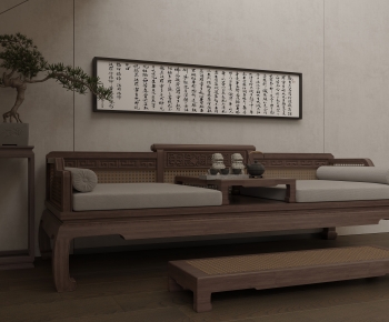 New Chinese Style A Sofa For Two-ID:489836934