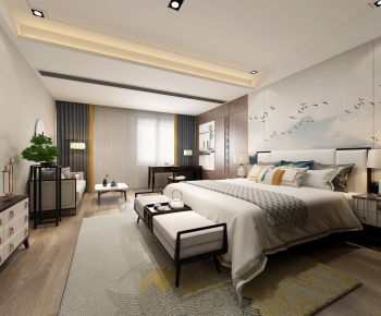 New Chinese Style Bedroom-ID:698584089