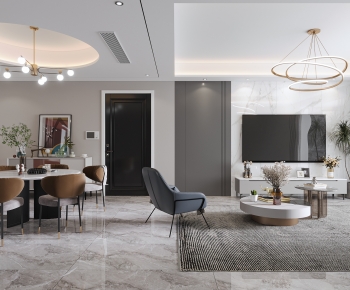 Modern A Living Room-ID:340744972