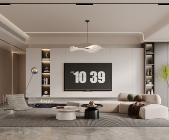 Modern Wabi-sabi Style A Living Room-ID:879194026