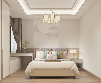 New Chinese Style Bedroom-ID:382170732