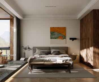 Modern Wabi-sabi Style Bedroom-ID:794409043