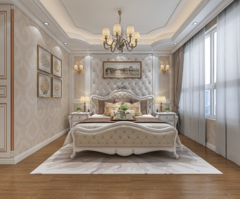 Simple European Style Bedroom-ID:534799192