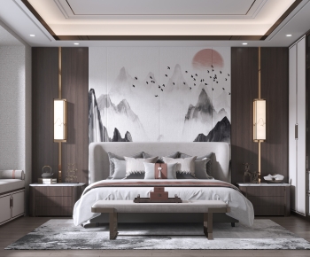 New Chinese Style Bedroom-ID:850933074
