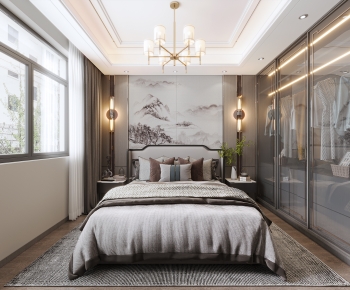New Chinese Style Bedroom-ID:300744061