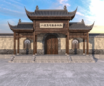 Chinese Style Ancient Architectural Buildings-ID:412997015