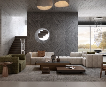 Wabi-sabi Style A Living Room-ID:163821943