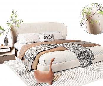 Modern Double Bed-ID:702124124