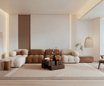 Wabi-sabi Style A Living Room-ID:216676001