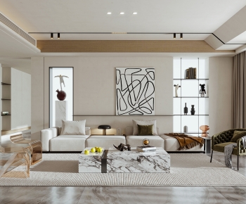Modern Wabi-sabi Style A Living Room-ID:240482099