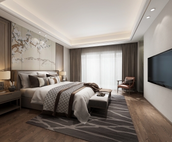 New Chinese Style Bedroom-ID:728185892