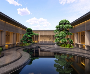 Modern New Chinese Style Courtyard/landscape-ID:217535026