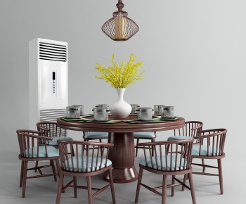 New Chinese Style Dining Table And Chairs-ID:510375988