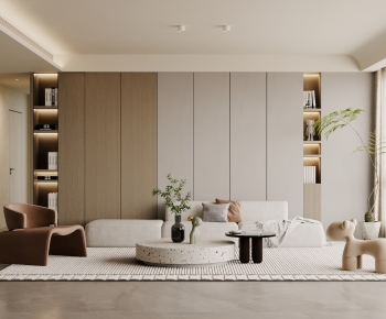 Wabi-sabi Style A Living Room-ID:658555033
