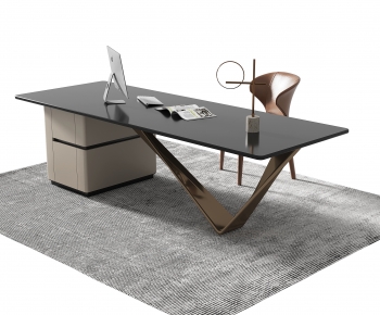 Modern Computer Desk And Chair-ID:918639909