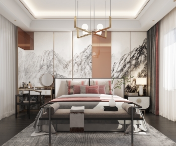 New Chinese Style Bedroom-ID:516792063