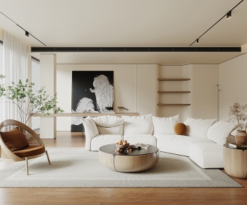 Wabi-sabi Style A Living Room-ID:900618081