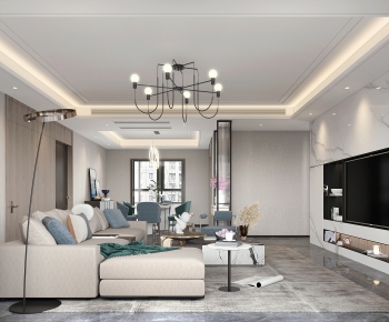 Modern A Living Room-ID:643448111
