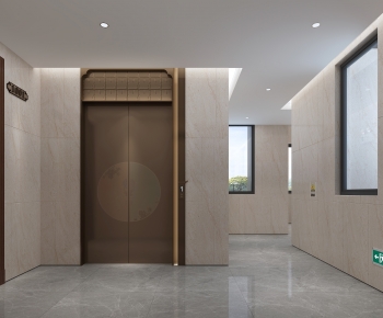 Modern Office Elevator Hall-ID:799974929
